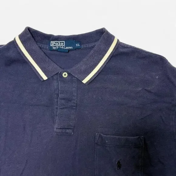 Polo Ralph Lauren Navy Pocket Polo Shirt XL - Picture 3 of 4